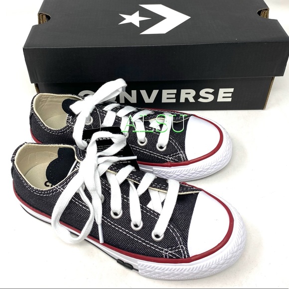 Converse Ctas Low Top Canvas Garnet Black Casual Sneakers Kid’s Size 363705F - Picture 7 of 10